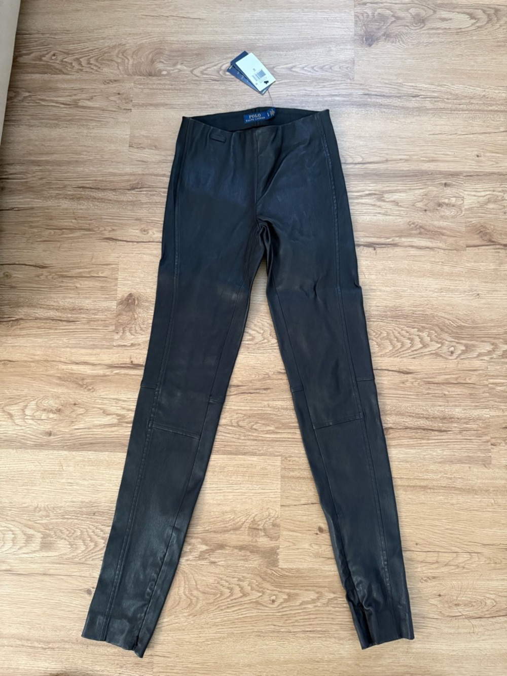 Polo by Ralph Lauren Black Faux Leather Skinny Pants